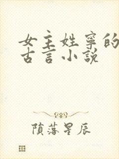 女主姓宁的穿越古言小说