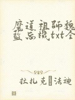 魔道祖师魏无羡蓝忘机txt全集下载