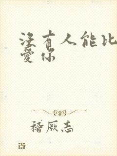 没有人能比我更爱你
