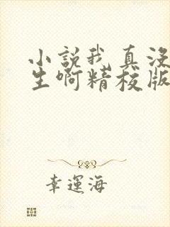 小说我真没想重生啊精校版