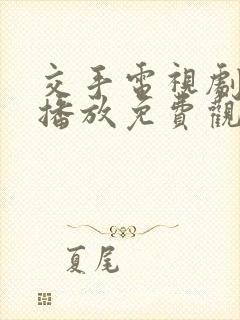 交手电视剧在线播放免费观看全集