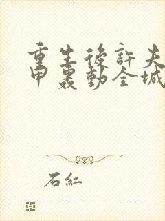 重生后许夫人马甲轰动全城正