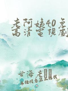 老阿姨40免费高清电视剧在线