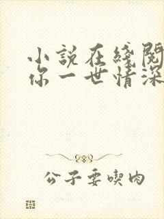 小说在线阅读赠你一世情深