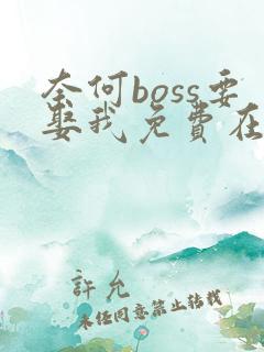 奈何boss要娶我免费在线观看