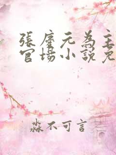 张庆元为主角的官场小说免费阅读无弹窗