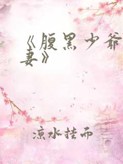 《腹黑少爷小甜妻》