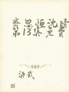 齐思恒沈睛短剧第13集免费