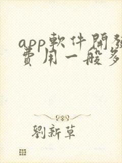 app软件开发费用一般多少钱