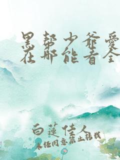 黑帮少爷爱上我在哪能看全剧完