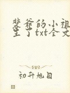 裴爷的小祖宗重生了txt全文下载下载