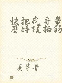 快把我哥带走什么时候拍的