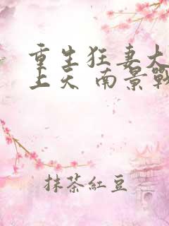 重生狂妻大佬宠上天 南景战北庭