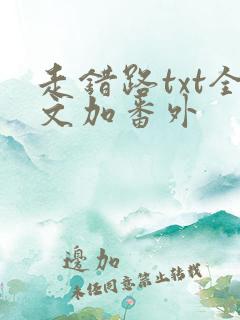 走错路txt全文加番外