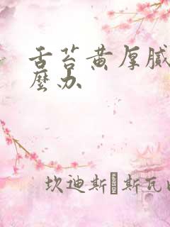 舌苔黄厚腻的怎么办