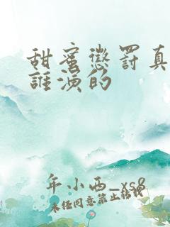 甜蜜惩罚真人版谁演的