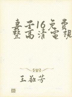 妻子16免费完整高清电视剧看