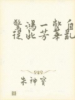 惊鸿一瞥自难忘从此芳华乱浮生