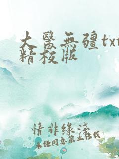 大医无疆txt精校版