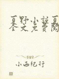 夏野小说夏末秋全文免费阅读