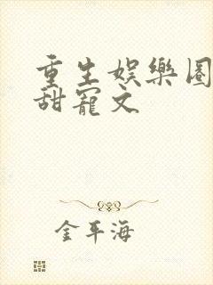 重生娱乐圈高分甜宠文