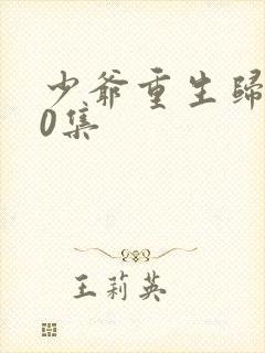 少爷重生归来70集