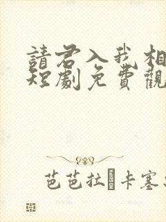 请君入我相思局短剧免费观看