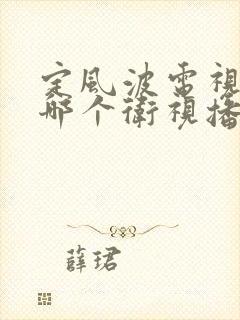 定风波电视剧在哪个卫视播出