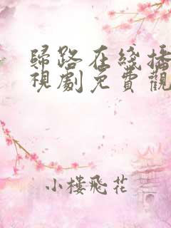 归路在线播放电视剧免费观看全集