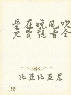 爱在晚风吹短剧免费观看全集