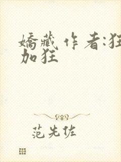 娇藏作者:狂上加狂