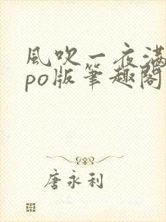 风吹一夜满关山po版笔趣阁