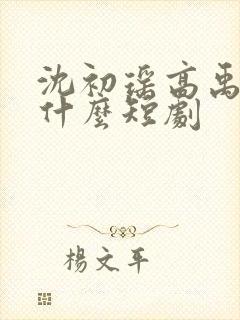 沈初瑶高禹川是什么短剧