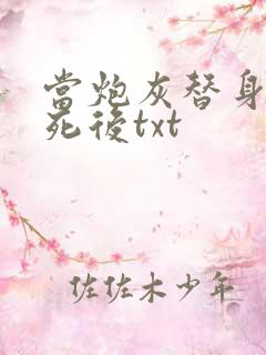 当炮灰替身的我死后txt