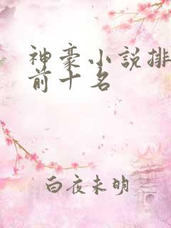 神豪小说排行榜前十名