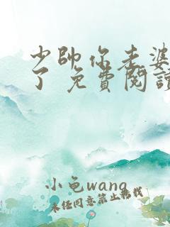 少帅你老婆又跑了 免费阅读