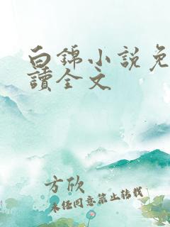 白锦小说免费阅读全文