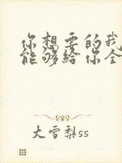 你想要的我却不能够给你全部歌词