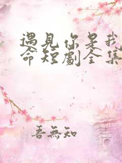 遇见你是我的宿命短剧全集免费