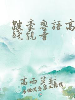 跛豪粤语高清在线观看