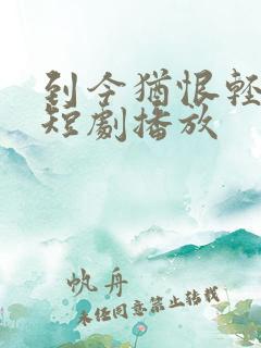 到今犹恨轻别离短剧播放