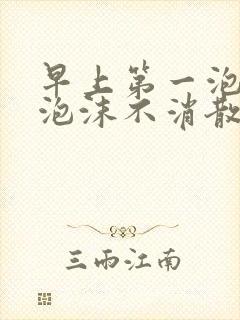 早上第一泡尿有泡沫不消散