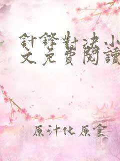 针锋对决小说全文免费阅读水千丞