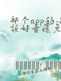 哪个app的小说好看还免费