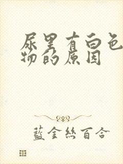 尿里有白色沉淀物的原因