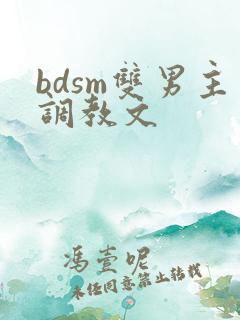 bdsm双男主调教文
