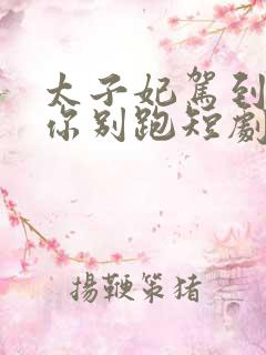 太子妃驾到总裁你别跑短剧