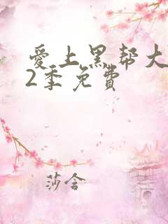 爱上黑帮大佬第2季免费