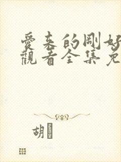 爱来的刚好在线观看全集免费播放