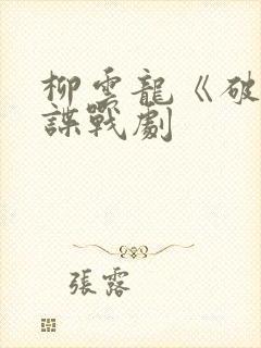 柳云龙《破绽》谍战剧